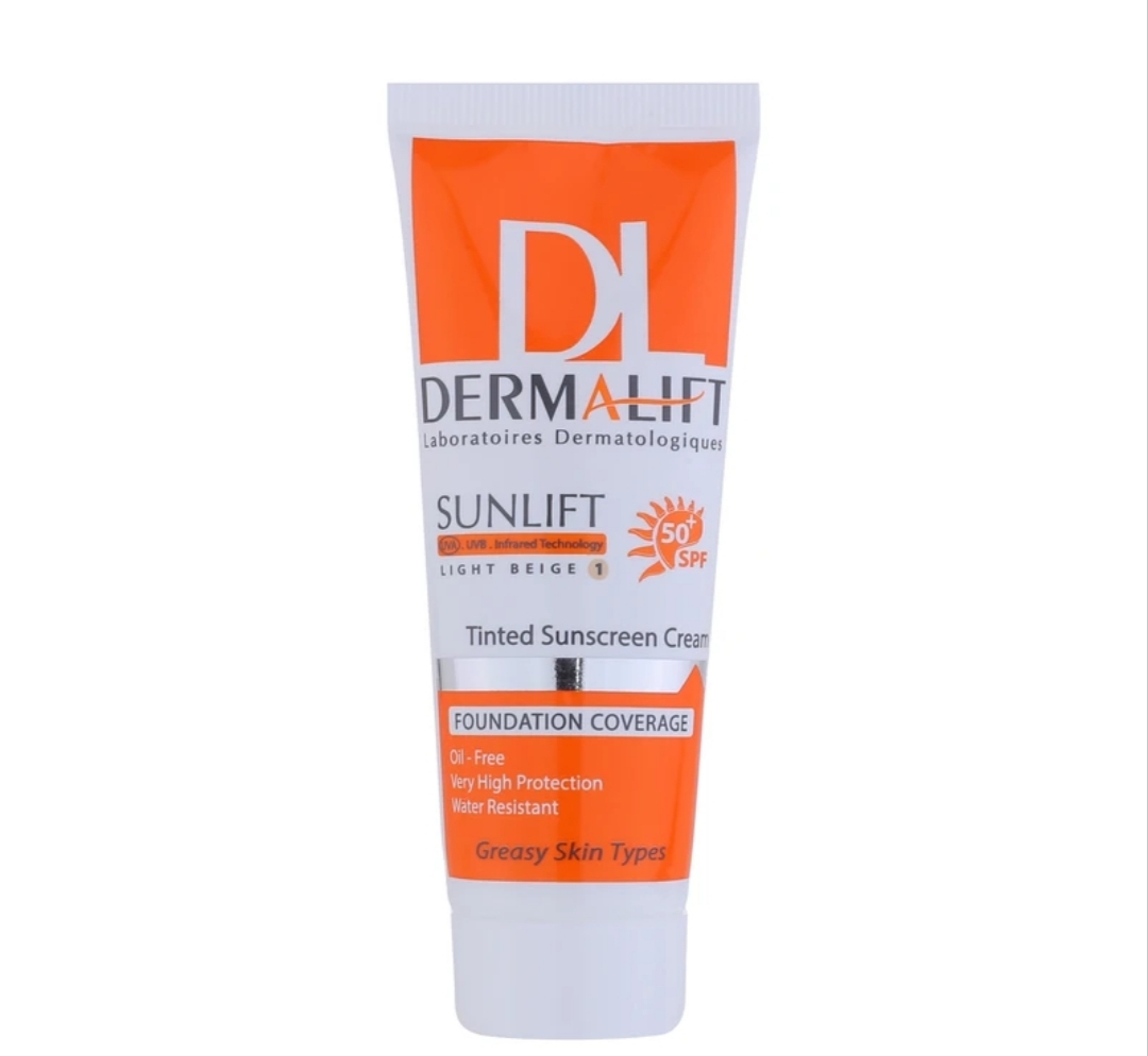 کرم ضد آفتاب رنگی درمالیفت مدل Sunlift SPF50 بژ روشن حجم 40 میلی لیتر